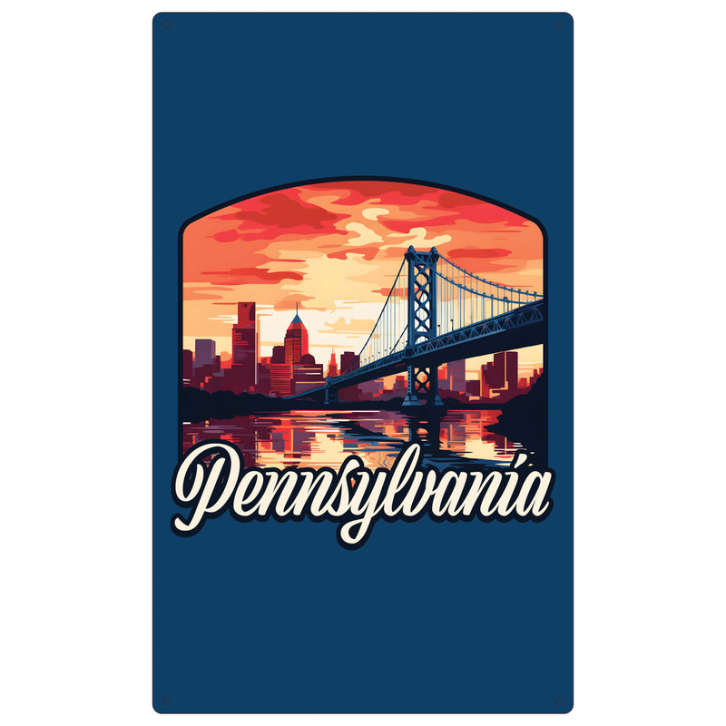 Pennsylvania Design A Souvenir Metal Sign 9 x 15
