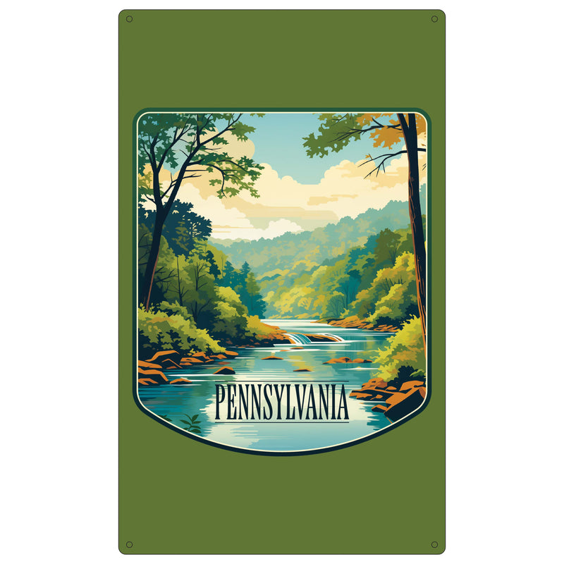 Pennsylvania Design B Souvenir Metal Sign 9 x 15