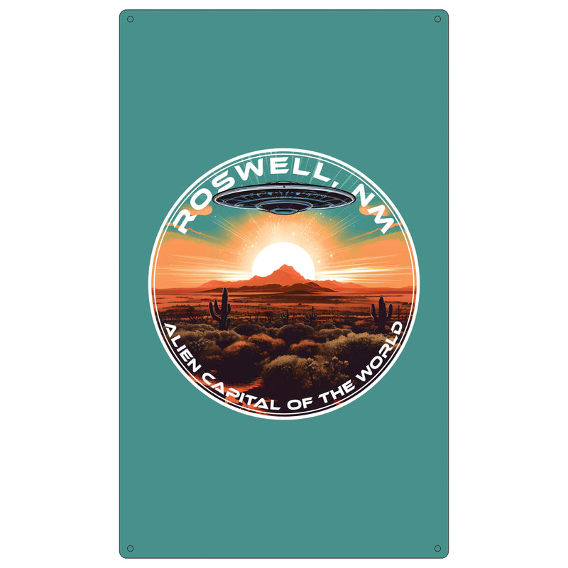 Roswell New Mexico Design A Souvenir Metal Sign 9 x 15