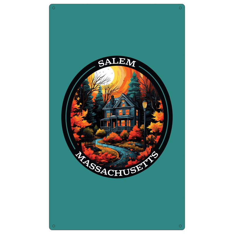 Salem Massachussettes Design B Souvenir Metal Sign 9 x 15