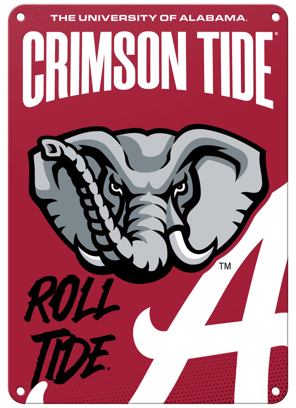 Alabama Crimson Tide Officially Licensed College Wall Décor Metal Sign – Select Your Size 7 x 10-Inches