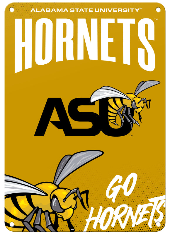 Alabama State University Officially Licensed College Wall Décor Metal Sign – Select Your Size 7 x 10-Inches