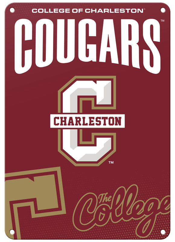 College of Charleston 7"x10" College Wall Decor Metal Sign – Officially Licensed Product
