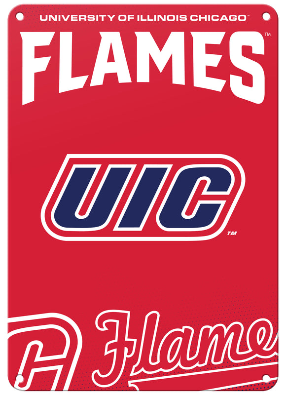University of Illinois at Chicago Officially Licensed College Wall Décor Metal Sign – Select Your Size 7 x 10-Inches