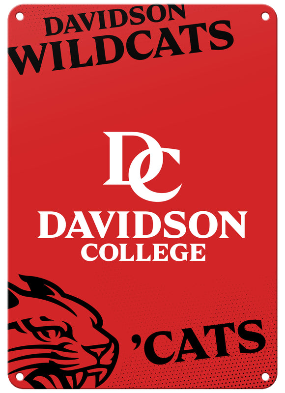 Davidson College 7"x10" College Wall Decor Metal Sign – Officially Licensed Product