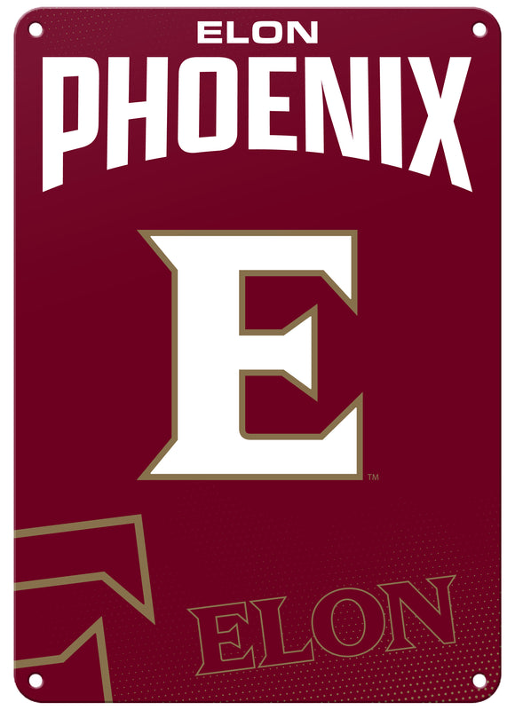 Elon University 7"x10" College Wall Decor Metal Sign – Officially Licensed Product