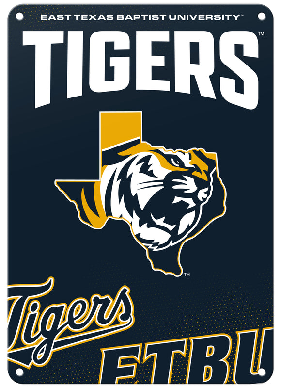 East Texas Baptist University 7"x10" College Wall Decor Metal Sign – Officially Licensed Product