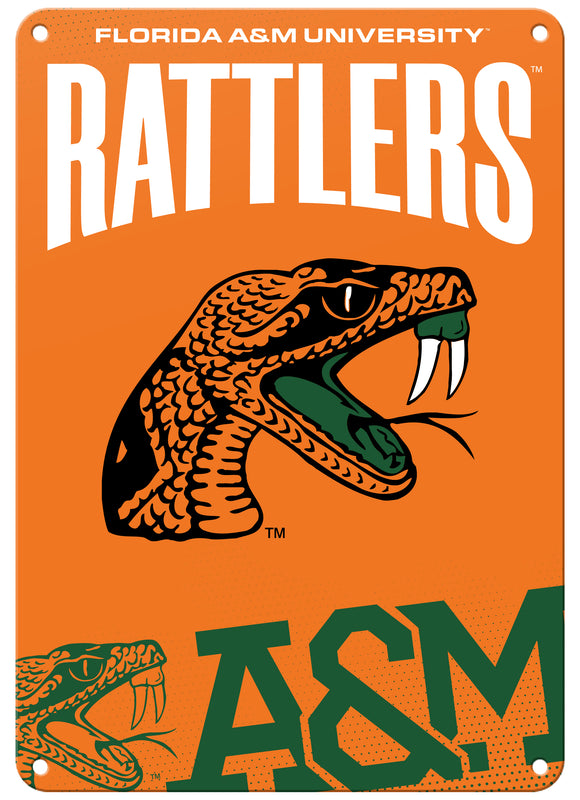 Florida A&M Rattlers 7"x10" College Wall Decor Metal Sign – Officially Licensed Product