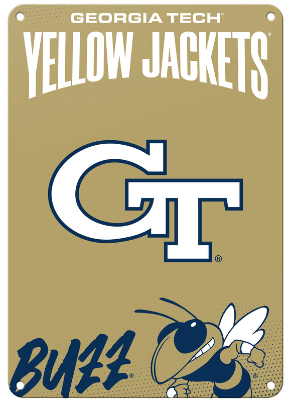 Georgia Tech Yellow Jackets Officially Licensed College Wall Décor Metal Sign – Select Your Size 7 x 10-Inches