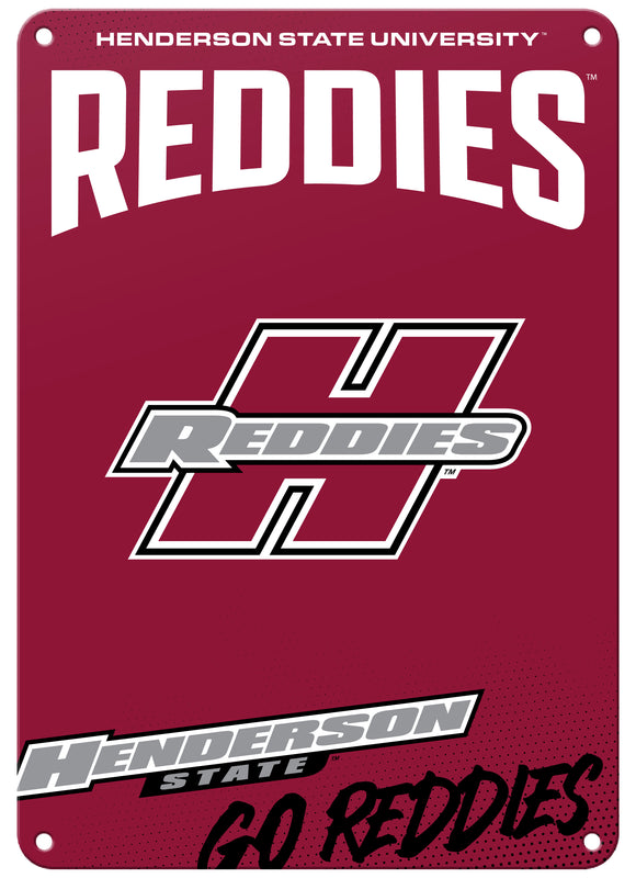 Henderson State Reddies Officially Licensed College Wall Décor Metal Sign – Select Your Size 7 x 10-Inches