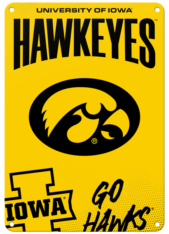 Iowa Hawkeyes Officially Licensed College Wall Décor Metal Sign – Select Your Size 7 x 10-Inches