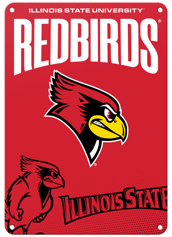 Illinois State Redbirds 7"x10" College Wall Decor Metal Sign – Officially Licensed Product