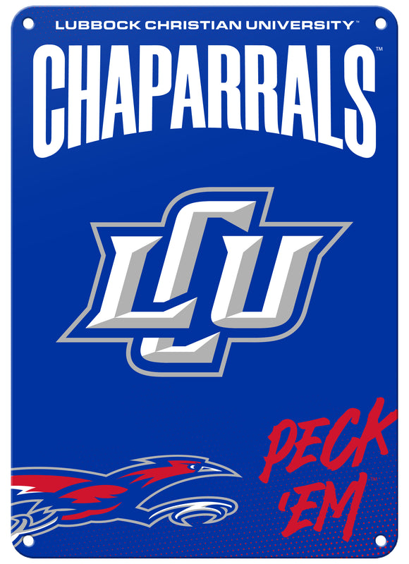 Lubbock Christian University Chaparral 7"x10" College Wall Decor Metal Sign – Officially Licensed Product