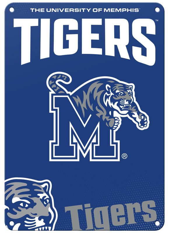 Memphis Tigers Officially Licensed College Wall Décor Metal Sign – Select Your Size 7 x 10-Inches