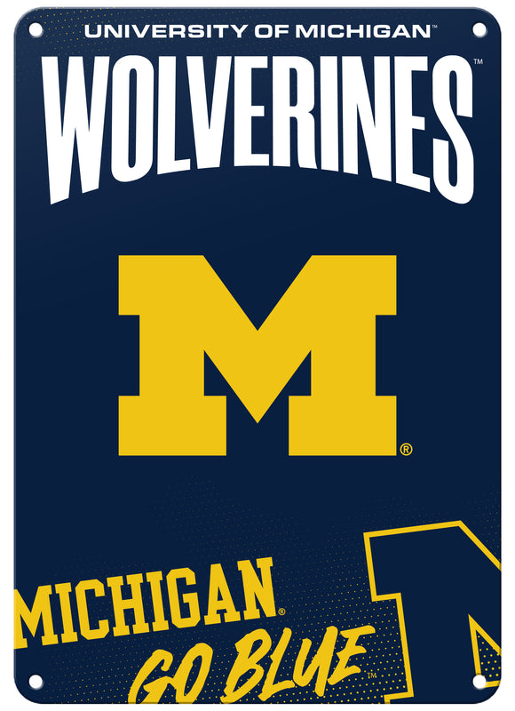 Michigan Wolverines Officially Licensed College Wall Décor Metal Sign – Select Your Size 7 x 10-Inches