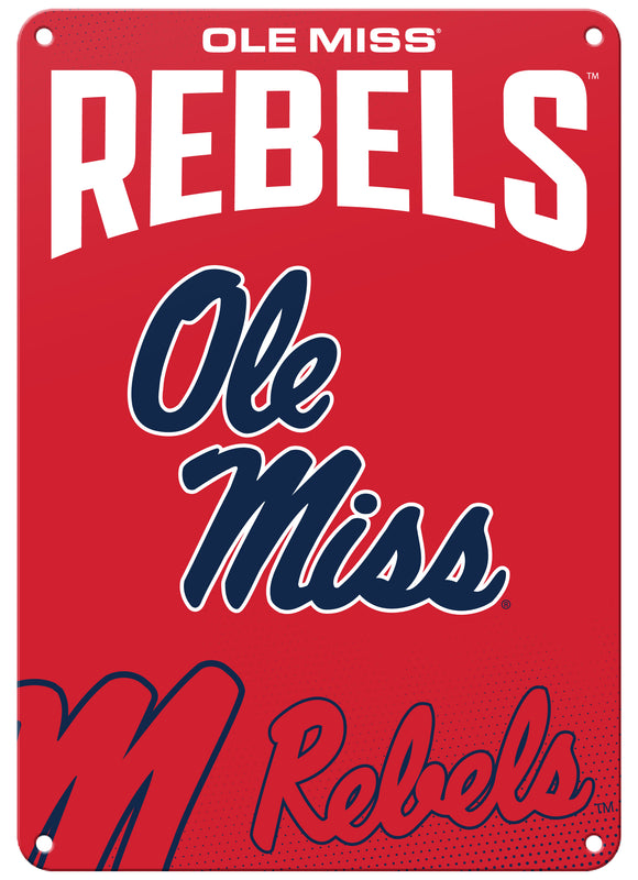 Mississippi Rebels "Ole Miss" 7"x10" College Wall Decor Metal Sign – Officially Licensed Product