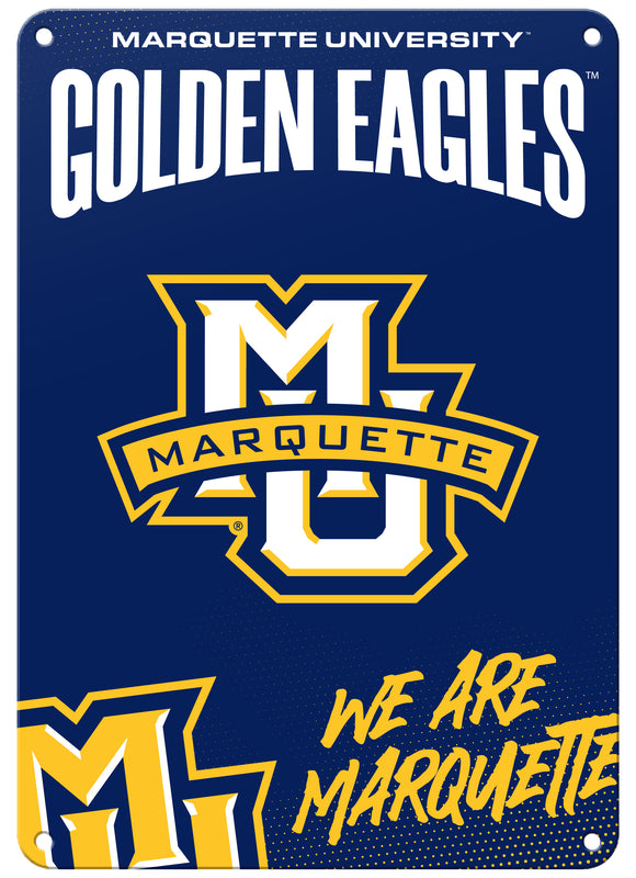 Marquette Golden Eagles 7"x10" College Wall Decor Metal Sign – Officially Licensed Product