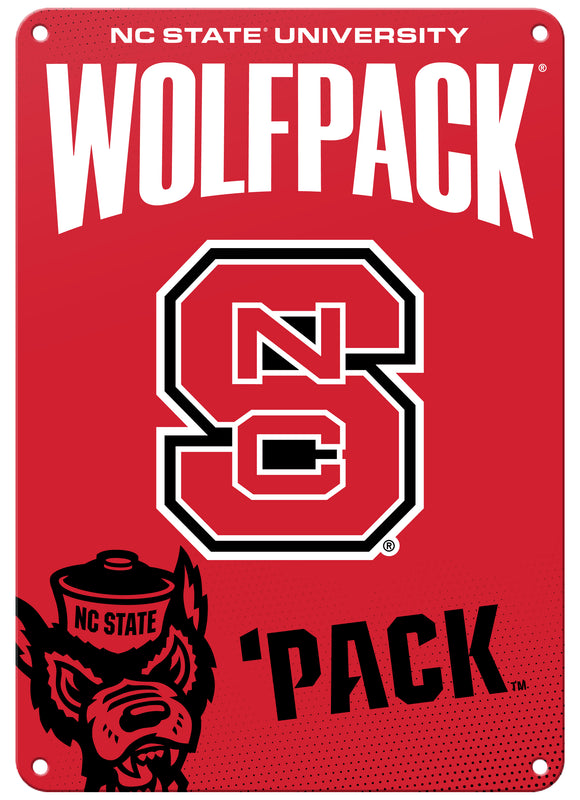 NC State Wolfpack 7"x10" College Wall Decor Metal Sign – Officially Licensed Product