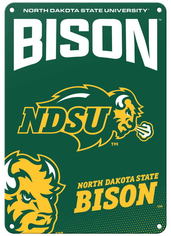 North Dakota State Bison Officially Licensed College Wall Décor Metal Sign – Select Your Size 7 x 10-Inches