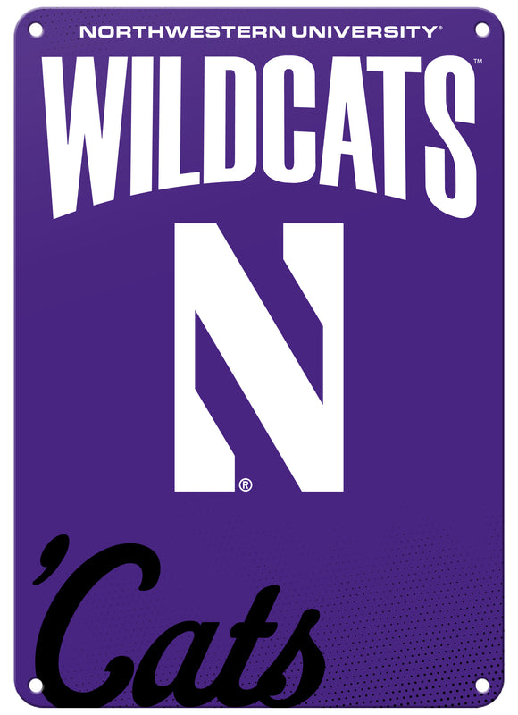 Northwestern University Wildcats Officially Licensed College Wall Décor Metal Sign – Select Your Size 7 x 10-Inches