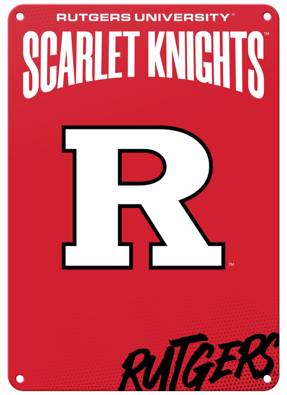 Rutgers Scarlet Knights Officially Licensed College Wall Décor Metal Sign – Select Your Size 7 x 10-Inches