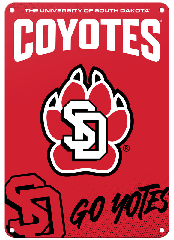 South Dakota Coyotes 7"x10" College Wall Decor Metal Sign – Officially Licensed Product