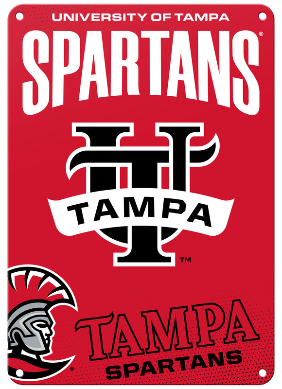 University of Tampa Spartans Officially Licensed College Wall Décor Metal Sign – Select Your Size 7 x 10-Inches