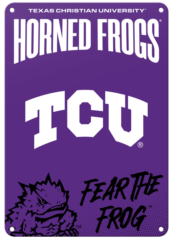 Texas Christian University 7"x10" College Wall Decor Metal Sign – Officially Licensed Product