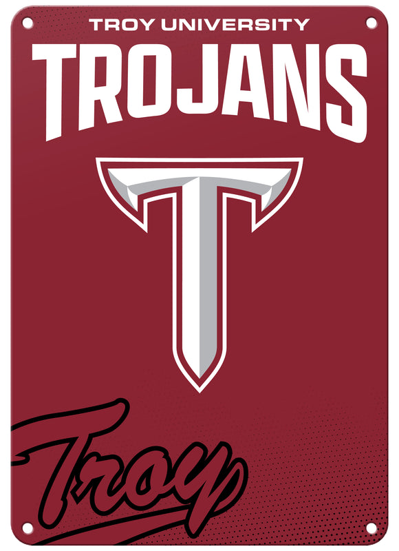 Troy University Officially Licensed College Wall Décor Metal Sign – Select Your Size 7 x 10-Inches