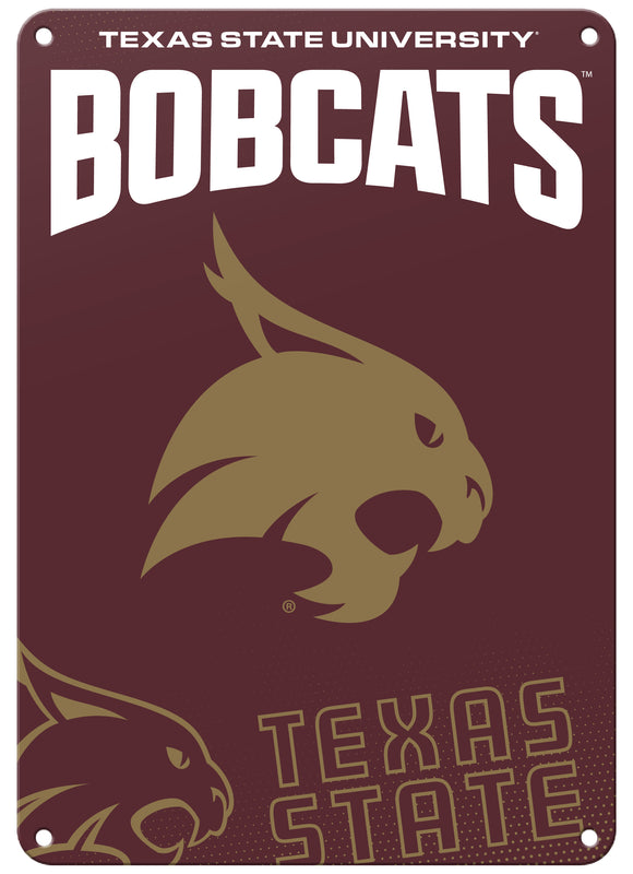 Texas State Bobcats 7"x10" College Wall Decor Metal Sign – Officially Licensed Product