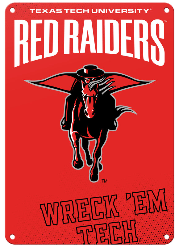 Texas Tech Red Raiders Officially Licensed College Wall Décor Metal Sign – Select Your Size 7 x 10-Inches