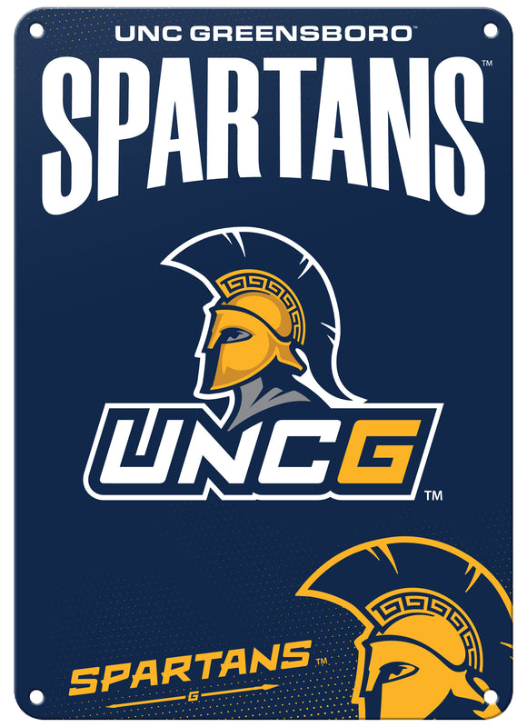 North Carolina Greensboro Spartans Officially Licensed College Wall Décor Metal Sign – Select Your Size 7 x 10-Inches