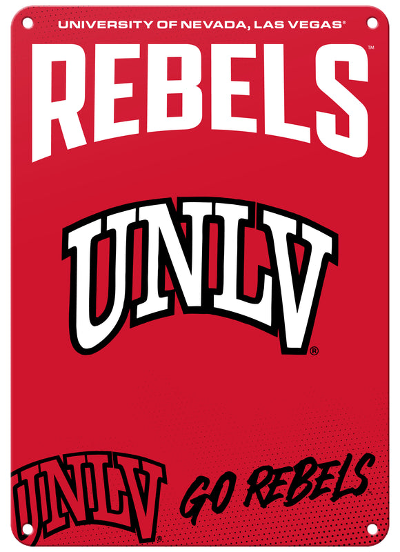 UNLV Rebels 7"x10" College Wall Decor Metal Sign – Officially Licensed Product