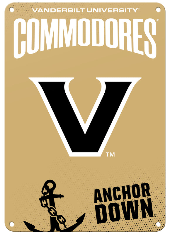 Vanderbilt University Officially Licensed College Wall Décor Metal Sign – Select Your Size 7 x 10-Inches