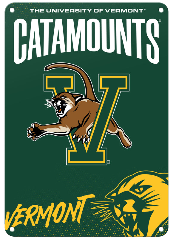 Vermont Catamounts 7"x10" College Wall Decor Metal Sign – Officially Licensed Product