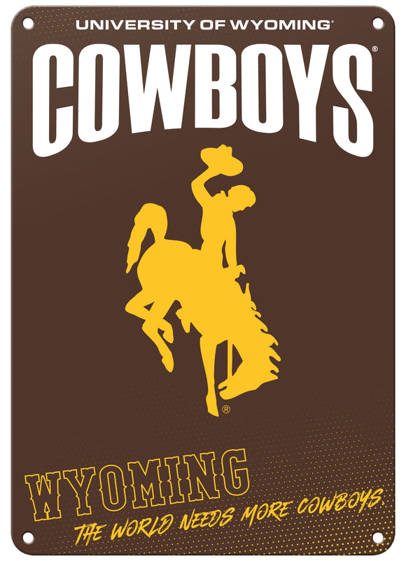 University of Wyoming Officially Licensed College Wall Décor Metal Sign – Select Your Size 7 x 10-Inches