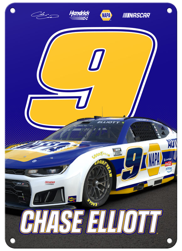 Chase Elliott - NAPA #9 Nascar Offic. Licensed 7x10-Inch Wall Decor Metal Sign