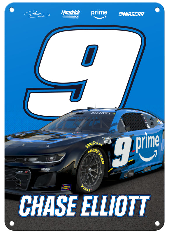 Chase Elliott #9 Nascar Offic. Licensed 7x10-Inch Wall Decor Metal Sign