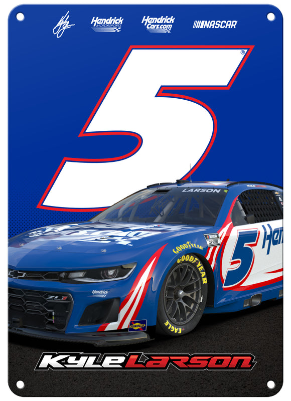 Kyle Larson - Hendricks Cars.com #5 Nascar Offic. Licensed 7x10-Inch Wall Decor Metal Sign