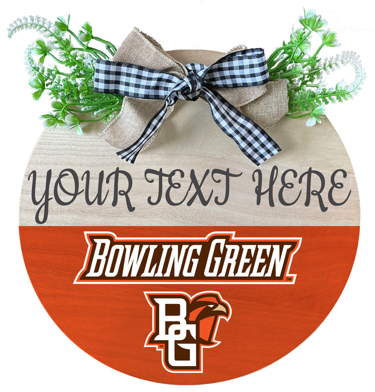 Bowling Green Falcons Wooden Wreath Welcome Sign Officially Licensed Collegiate Product