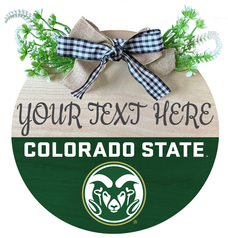 Colorado State Rams Wooden Wreath Welcome Sign Officially Licensed Collegiate Product