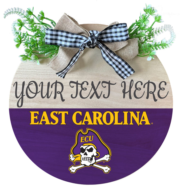 East Carolina Pirates Wooden Wreath Welcome Sign Officially Licensed Collegiate Product