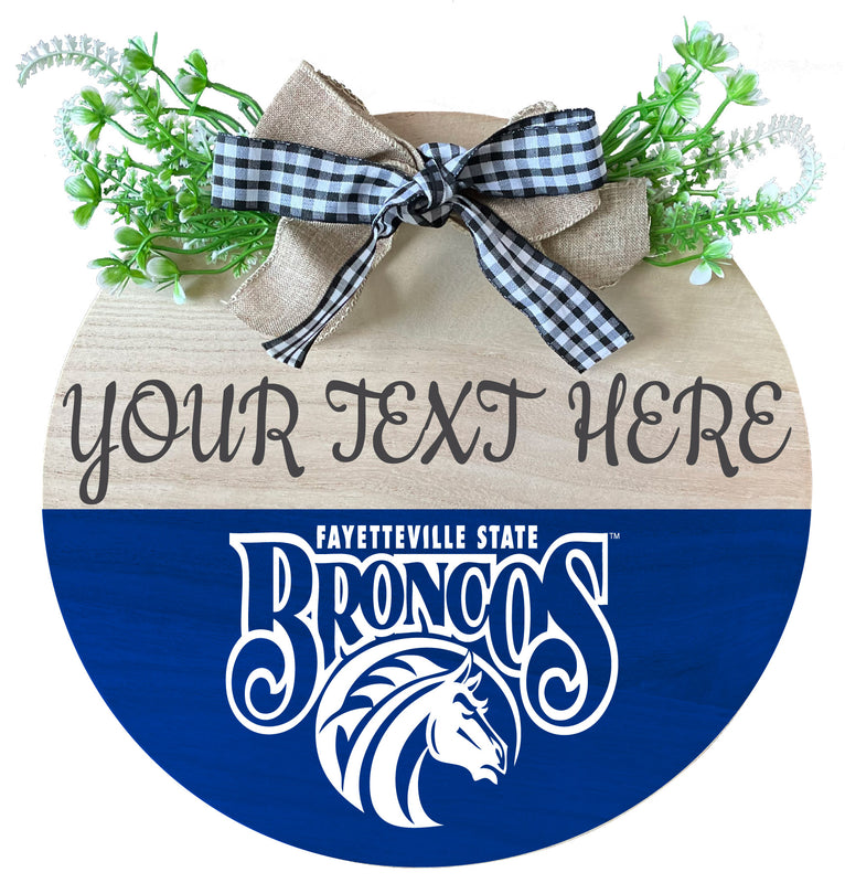 Fayetteville State University Wooden Wreath Welcome Sign Officially Licensed Collegiate Product