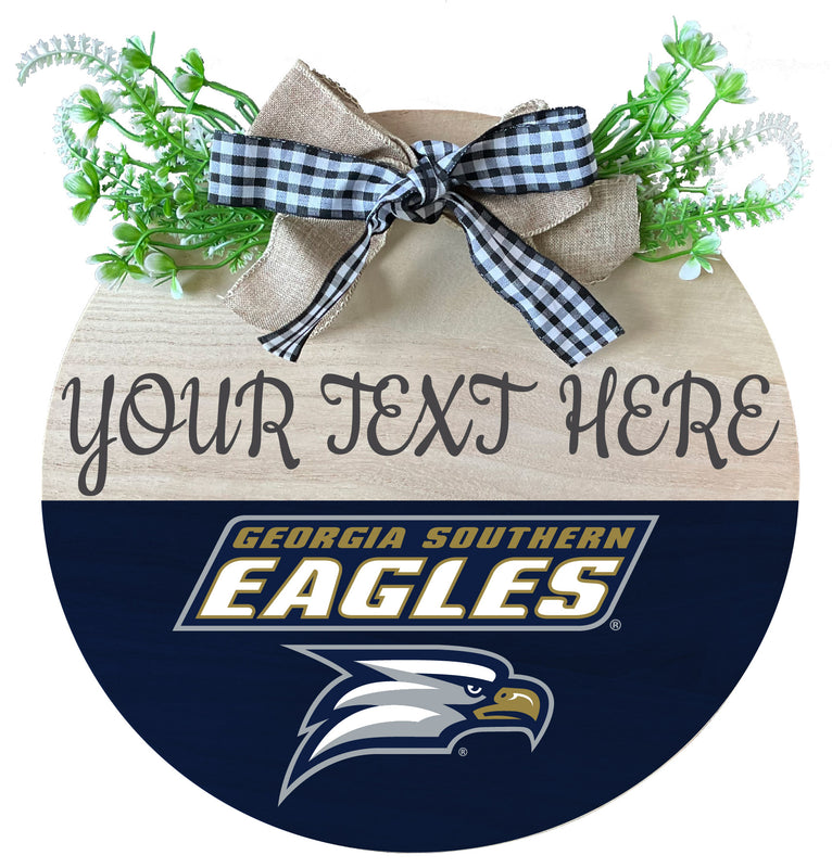 Georgia Southern Eagles Wooden Wreath Welcome Sign Officially Licensed Collegiate Product