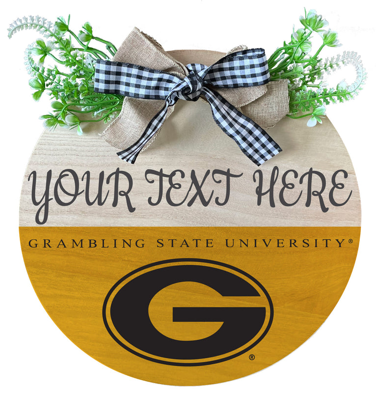 Grambling State Tigers Wooden Wreath Welcome Sign Officially Licensed Collegiate Product