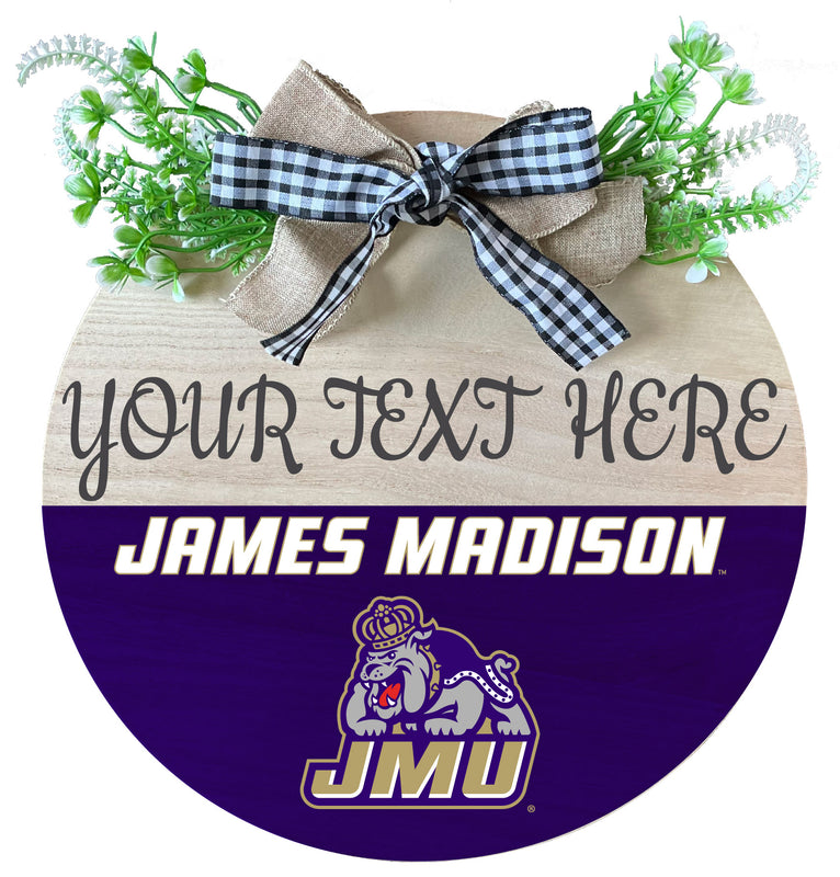 James Madison Dukes Wooden Wreath Welcome Sign Officially Licensed Collegiate Product