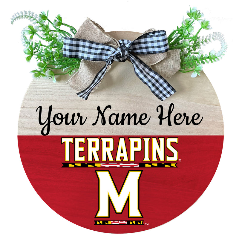 Maryland Terrapins Wooden Wreath Welcome Sign Officially Licensed Collegiate Product