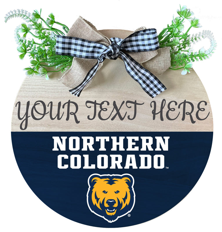 Northern Colorado Bears Wooden Wreath Welcome Sign Officially Licensed Collegiate Product