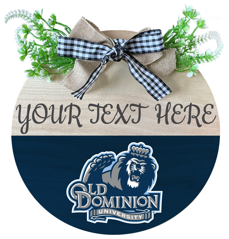 Old Dominion Monarchs Wooden Wreath Welcome Sign Officially Licensed Collegiate Product
