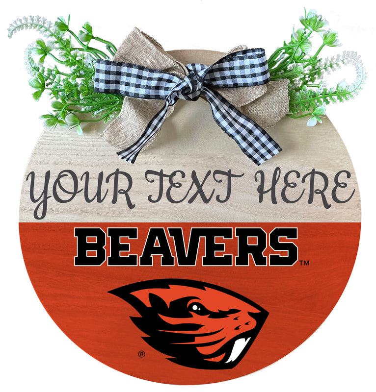 Oregon State Beavers Wooden Wreath Welcome Sign Officially Licensed Collegiate Product